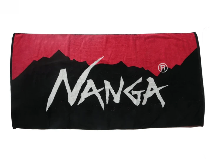 【NANGA】 LOGO BATH TOWEL(RED×BLK）